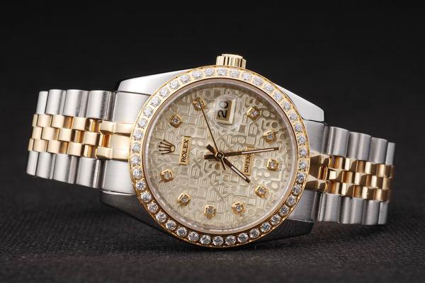 Rolex Datejust Stainless Steel Diamond Cutwork Watch-RD2388