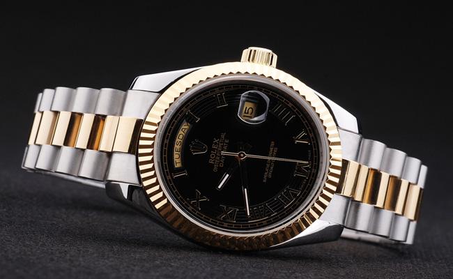 Rolex Day-Date Golden Black Surface Watch-RD2879