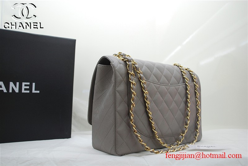 Chanel Early Spring Maxi Flap Bag 36070 Grey