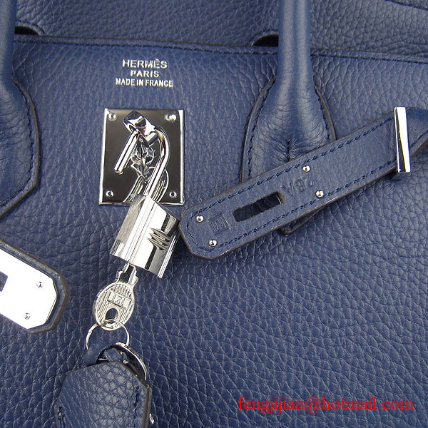 Hermes Birkin 30cm Togo Leather Bag Dark Blue 6088