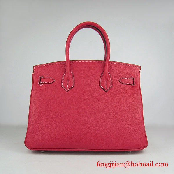 Hermes Birkin 30cm Togo Leather Bag Red 6088