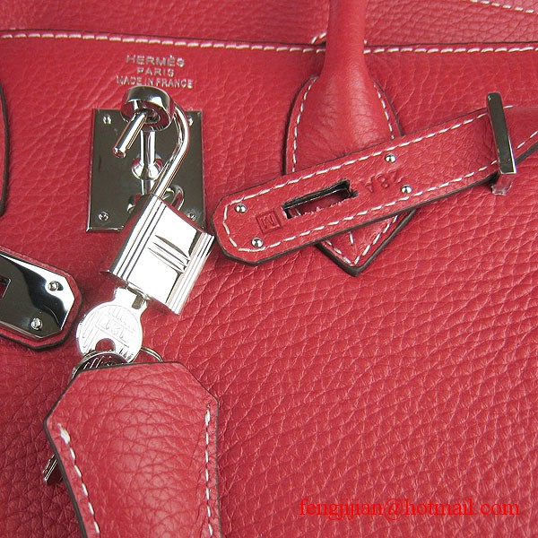 Hermes Birkin 30cm Togo Leather Bag Red 6088