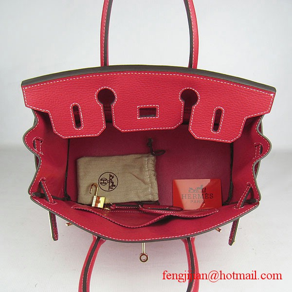 Hermes Birkin 30cm Togo Leather Bag Red 6088