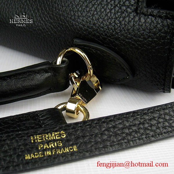 Hermes Kelly 32cm Togo Leather Bag Black 6108 Gold Hardware