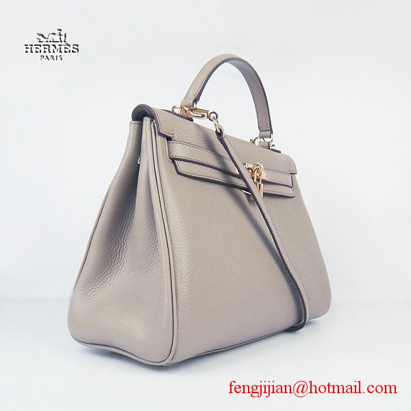 Hermes Kelly 32cm Togo Leather Bag Grey 6108