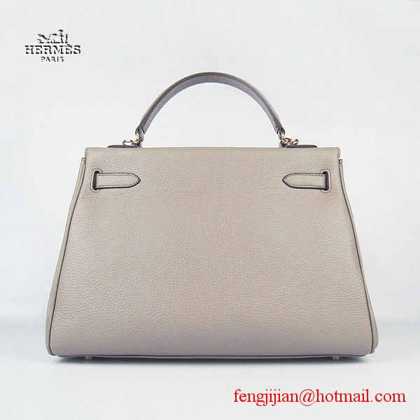 Hermes Kelly 32cm Togo Leather Bag Grey 6108