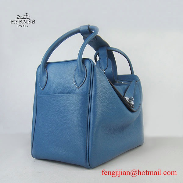 Hermes Lindy Women Shoulder Bag Blue 6208